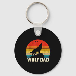 Porte-clés Papa Loup Hurlement Vintage Coucher de soleil Amou