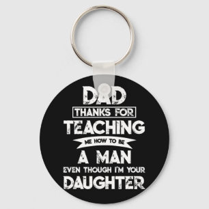 Porte-clés Papa Merci Pour M'Avoir Enseigné Comment Être Un H