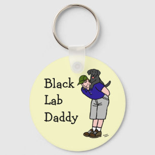 Porte-clés Papa noir de laboratoire