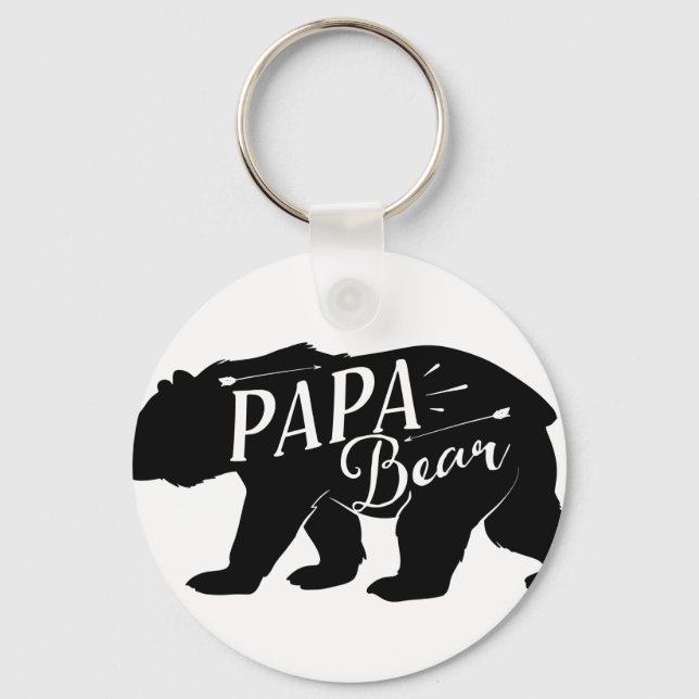 Porte-clés Papa Novelty Bear Funny Retro (Recto)