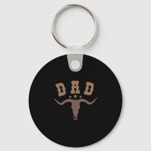 Porte-clés Papa occidental Premier Deuxième Anniversaire Cowb