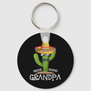 Porte-clés Papa Papa Papa Papa Fête des pères Nacho Moyenne G