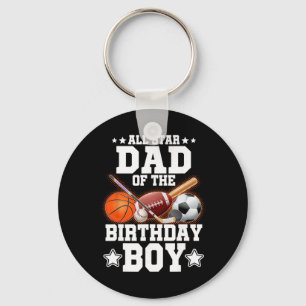 Porte-clés Papa Toute Étoile Du Garçon Fêtant Sketll Football