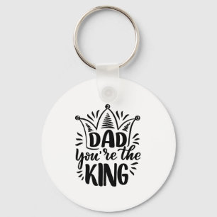 Porte-clés Papa, tu es la Fête des pères du roi noir blanc