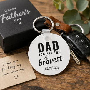 Porte-clés Papa tu es la Fête des Pères la plus courageuse
