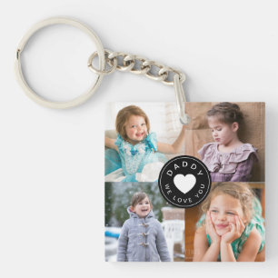 Porte-clés Papa We Lote Cute Kids 4 Photo Collage