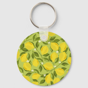 Porte-clés Papier peint coloré citrons dessinés à la main