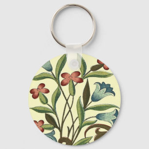 Porte-clés Papier peint floral Art Nouveau Joli