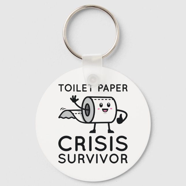 Porte-clés Papier toilette Survivant de crise (Recto)
