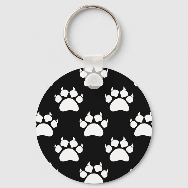 Porte-clés Papiers et Motifs blancs pour chats Imprimer (Recto)