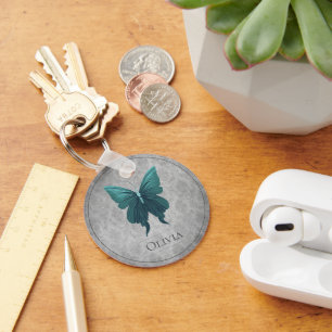 Porte-clés Papillon à bijoux turquoise