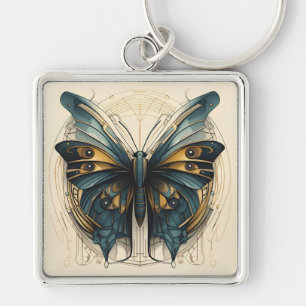 Porte-clés papillon Art déco