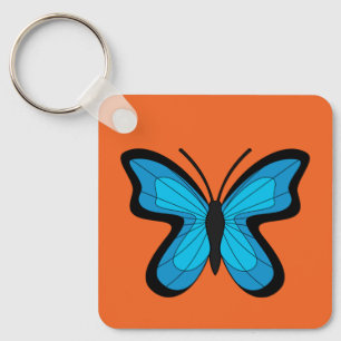 Porte-clés Papillon Bleu