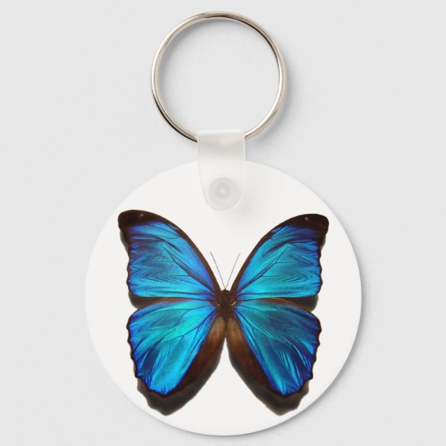Porte-clés Papillon bleu Morpho (Recto)