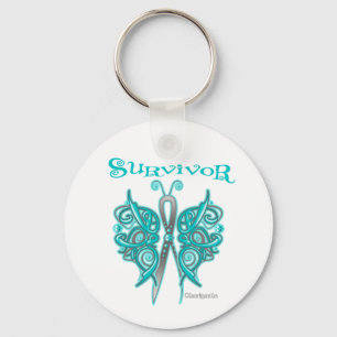 Porte-clés Papillon celtique survivant - Cancer de l'ovaire