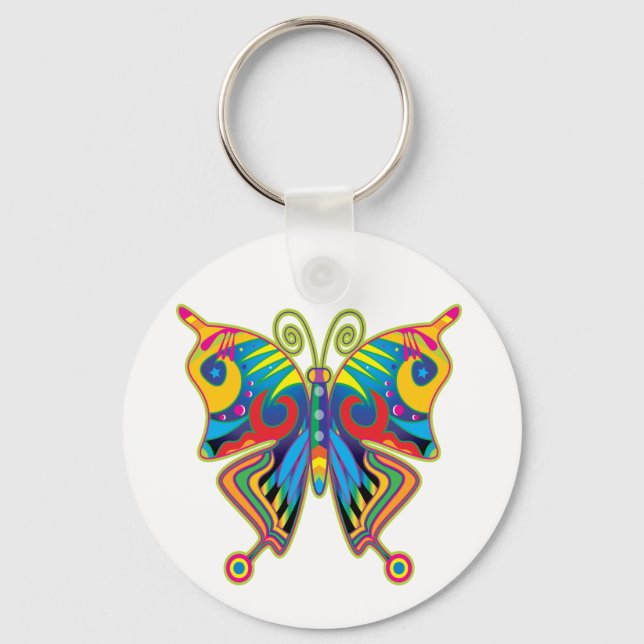 Porte-clés Papillon coloré (Recto)