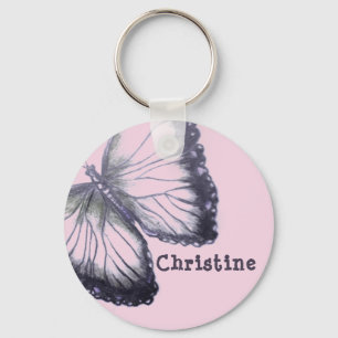 Porte-clés Papillon croisé personnalisé