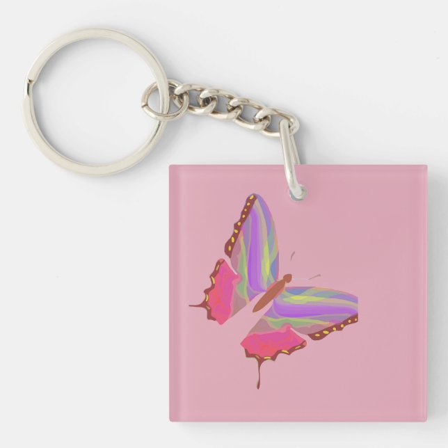 Porte-clés Papillon de dessin (Devant)