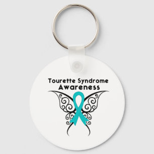 Porte-clés Papillon de tatouage de sensibilisation au syndrom