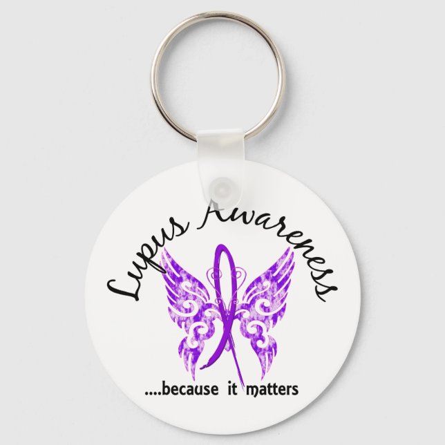 Porte-clés Papillon de tatouage Grunge 6.1 Lupus (Recto)