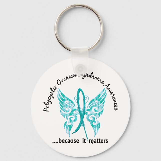 Porte-clés Papillon de tatouage Grunge 6.1 PCOS (Recto)