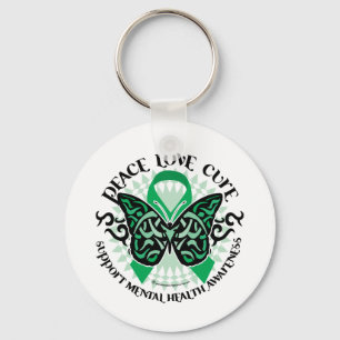 Porte-clés Papillon de tribal de santé mentale