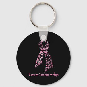 Porte-clés Papillon d'espoir de courage d'amour - cancer du s