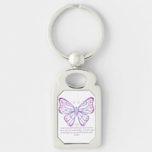 Porte-clés Papillon d'inspiration d'écriture sainte de 3:5,6