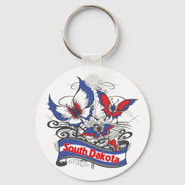 Porte-clés Papillon du patriotisme du Dakota du Sud (Recto)