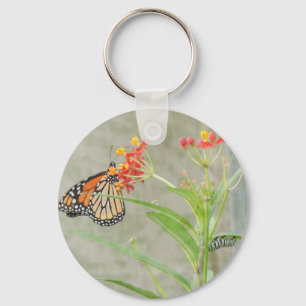 Porte-clés Papillon et Caterpillar de monarque
