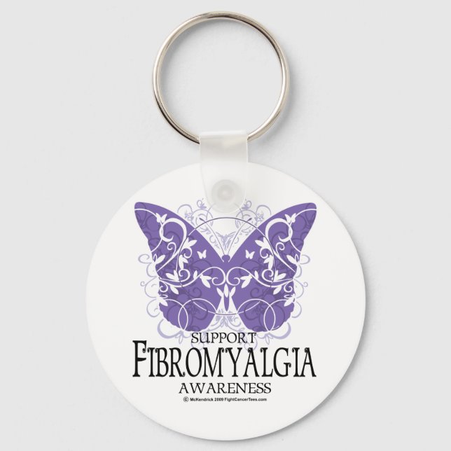 Porte-clés Papillon Fibromyalgie (Recto)