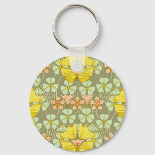 Porte-clés Papillon Floral Art Nouveau