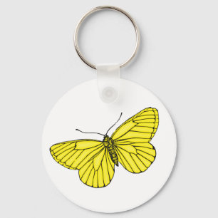 Porte-clés Papillon jaune
