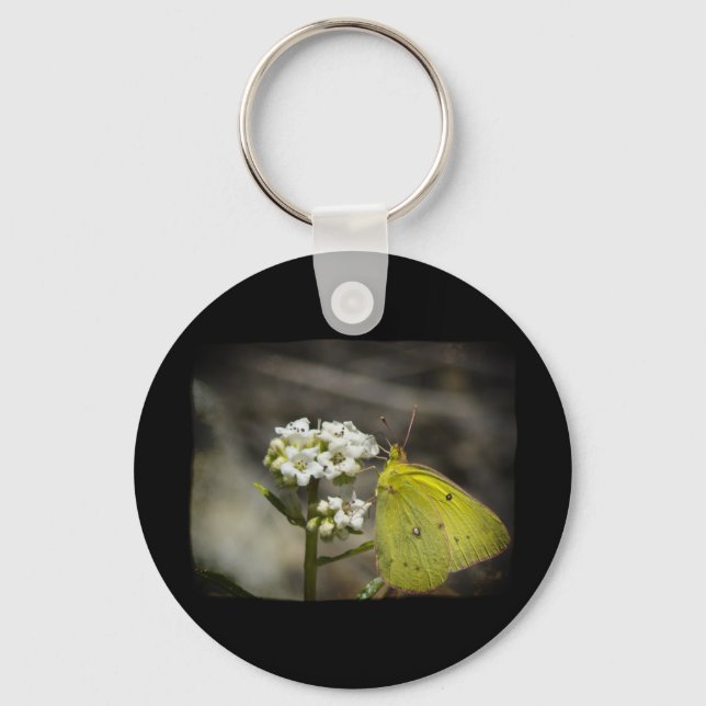 Porte-clés Papillon jaune (Recto)