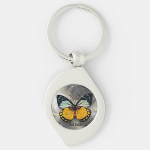 Porte-clés Papillon jaune mignon