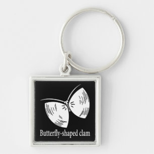 Porte-clés papillon palourde
