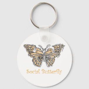 Porte-clés Papillon social