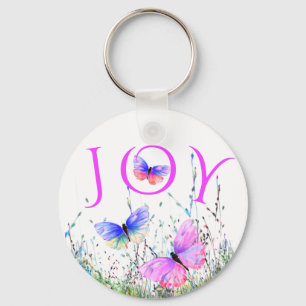 Porte-clés Papillons colorés volant dans la nature - Printemp