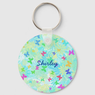 Porte-clés Papillons et marguerites colorés par Shirley Taylo