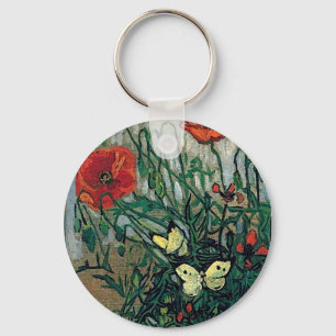 Porte-clés Papillons et papillons Van Gogh Art