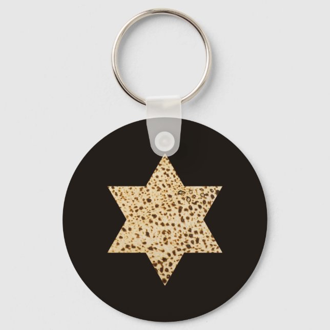 Porte-clés Pâque Matzah Étoile de pain de David (Recto)