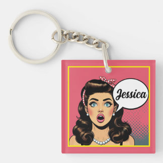 Porte-clés Paquet d'action Pinup_Rétro