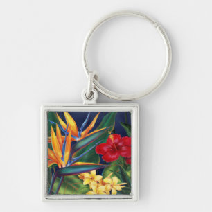 Porte-clés Paradis tropical Clavier Floral Hawaï