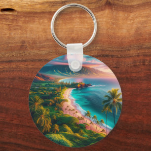 Porte-clés Paradis tropical de l'île de Maui