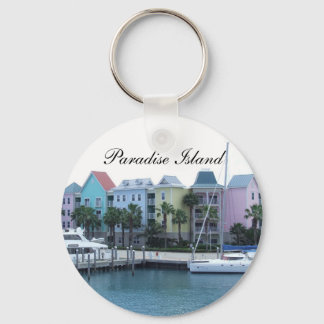 Porte-clés Paradise Island Bahamas Bâtiments colorés