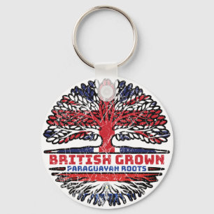 Porte-clés Paraguay Paraguayen Britannique Royaume-Uni Racine