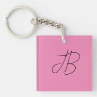 Paraphes monogrammes simples et audacieux rose