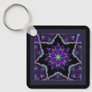 Porte-clés Parapluie violet & coeurs .7 Porte - clé