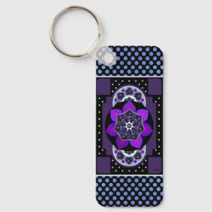 Porte-clés Parapluie violet & coeurs .7 Porte - clé