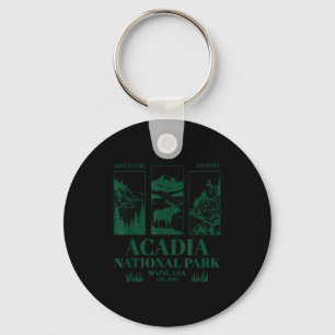 Porte-clés Parc national d'Acadia dans le Maine rétro vintage
